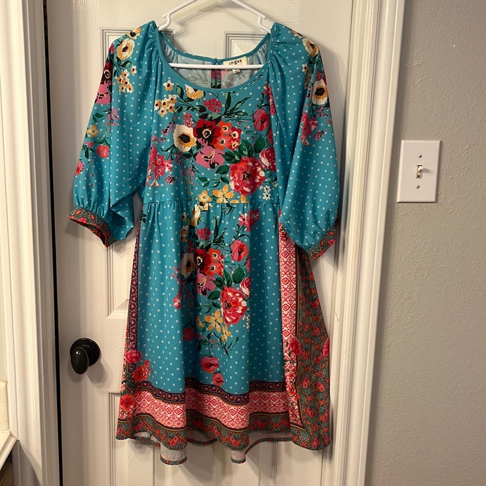 Umber floral dress